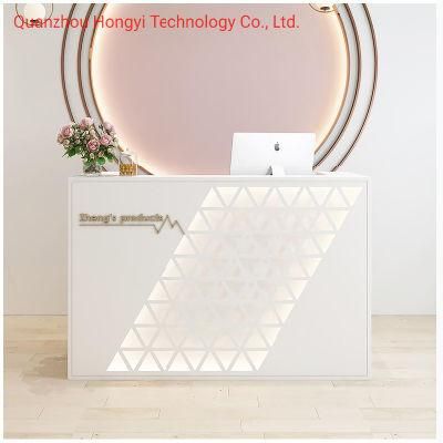 Luxury Clothing Shop Cash Table Register Retail Wooden Counter Cashier Desk Store Boutique Checkout Counters for Sale