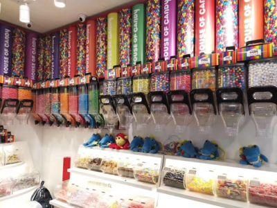 Wall Mounted Candy Store Bulk Food Bin Plastic Candy Dispenser
