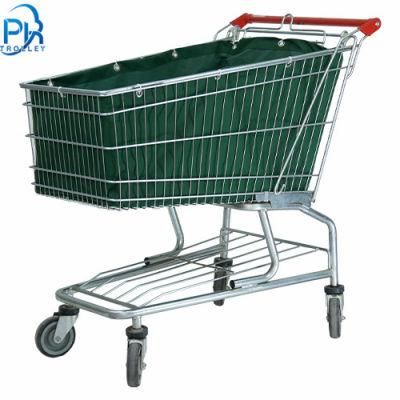 240L Steel Supermarket Shopping Trolley