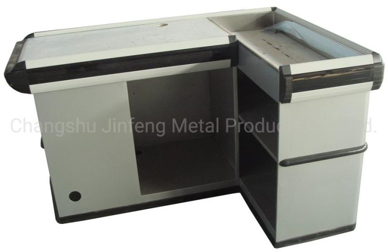 Supermarket & Store Fixture Metal Cashier Desk Jf-Cc-058
