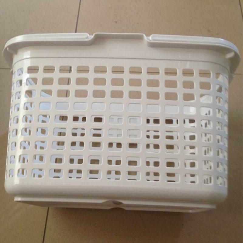 Wholesale Commercial White Plastic Washing Dirty Clothes Laundry Basket with Handles