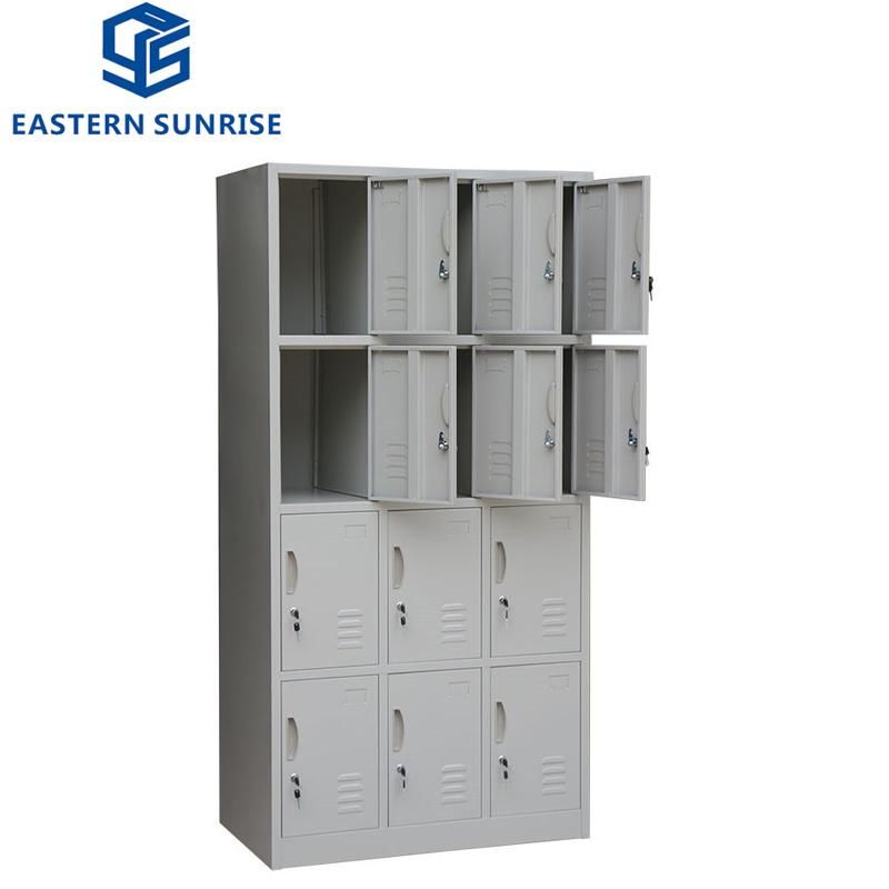 12 Door Steel Home Furniture Storage Wardrobe Metal Gym Locker