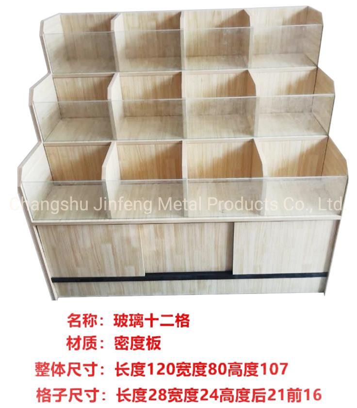 Supermarket Shelf Convenience Store Wooden Display Stand for Dry Good