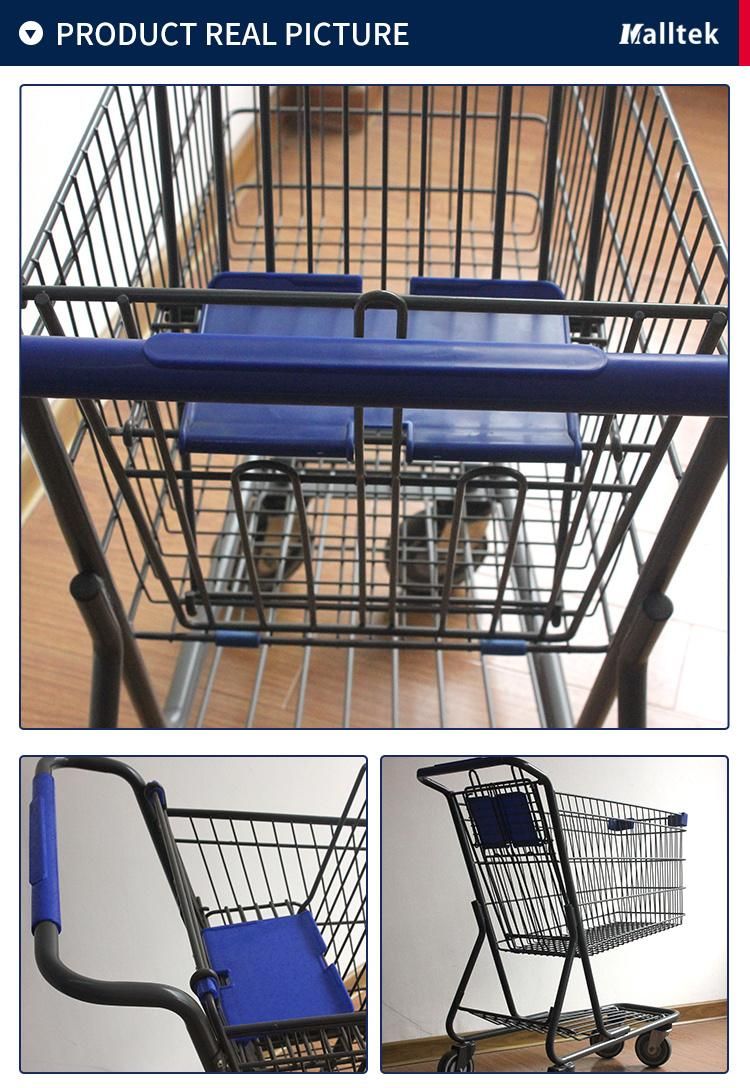 American Series Metal Supermarket Shopping Trolley with Baby Seat