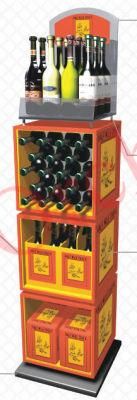 Wooden Cases Display Retail Rack Stand for Wine