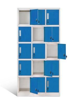 5 Layers 15 Door Metal Box Office Storage Steel Locker