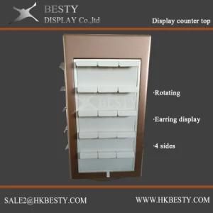 Customized Rotating jewelry Display Counter Case