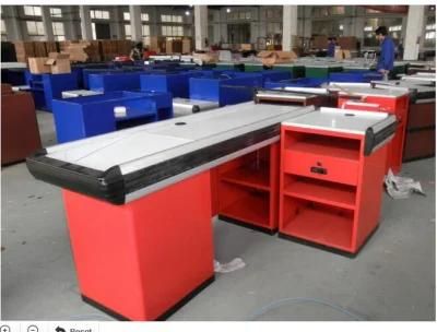 Stainless Steel Supermarket Cash Counter