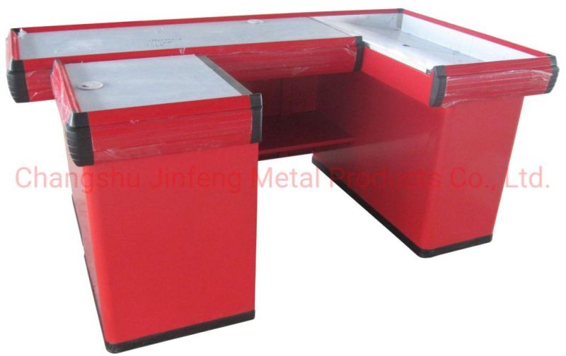 Supermarket & Store Fixture Metal Cashier Desk Jf-Cc-063