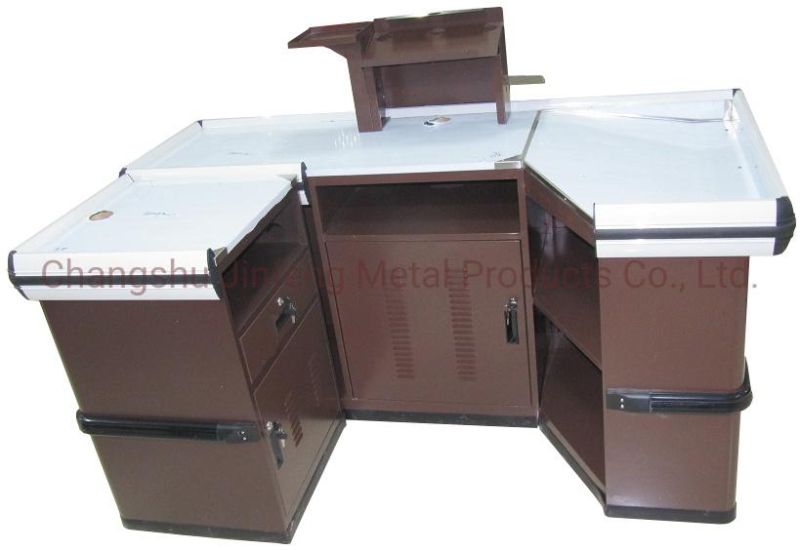 Supermarket Equipment Modern Cash Counter with Keyboard Holder