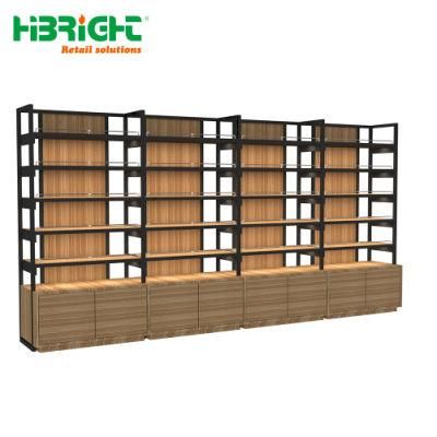 Convenience Store Low Profile Wooden Display Rack