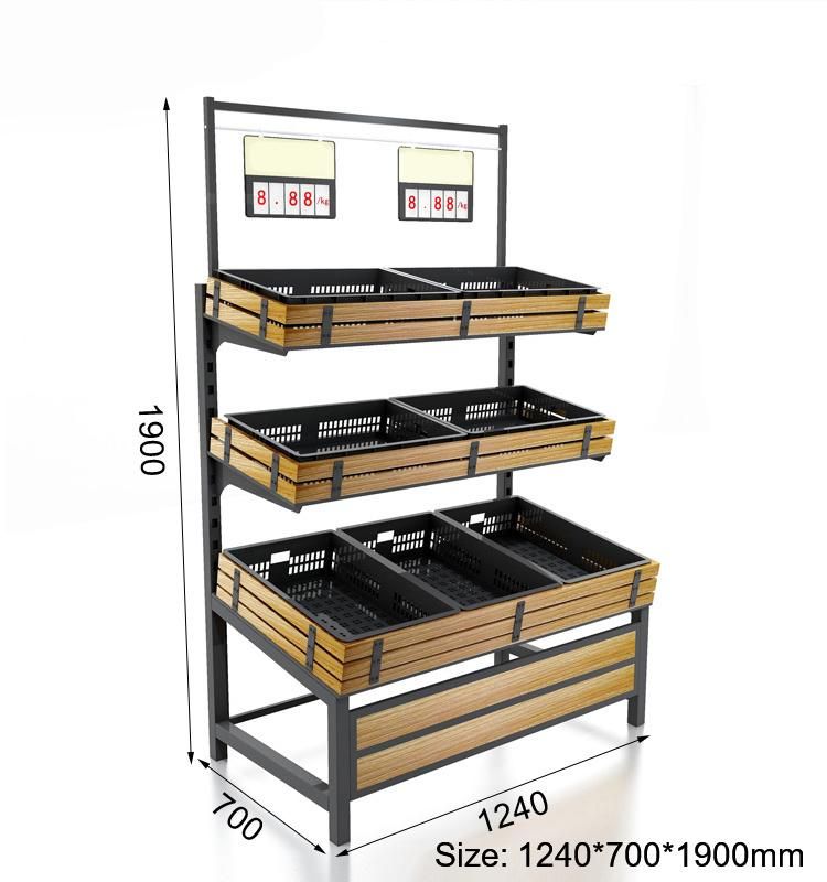 Heavy Duty Metal Supermarket Promotion Table with Advertising