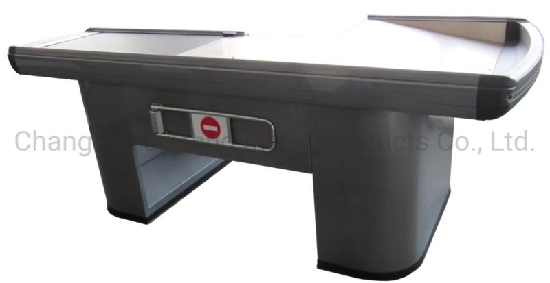 Retail Store Electric Checkout Counter with Conveyor Belt Jf-Cc-102