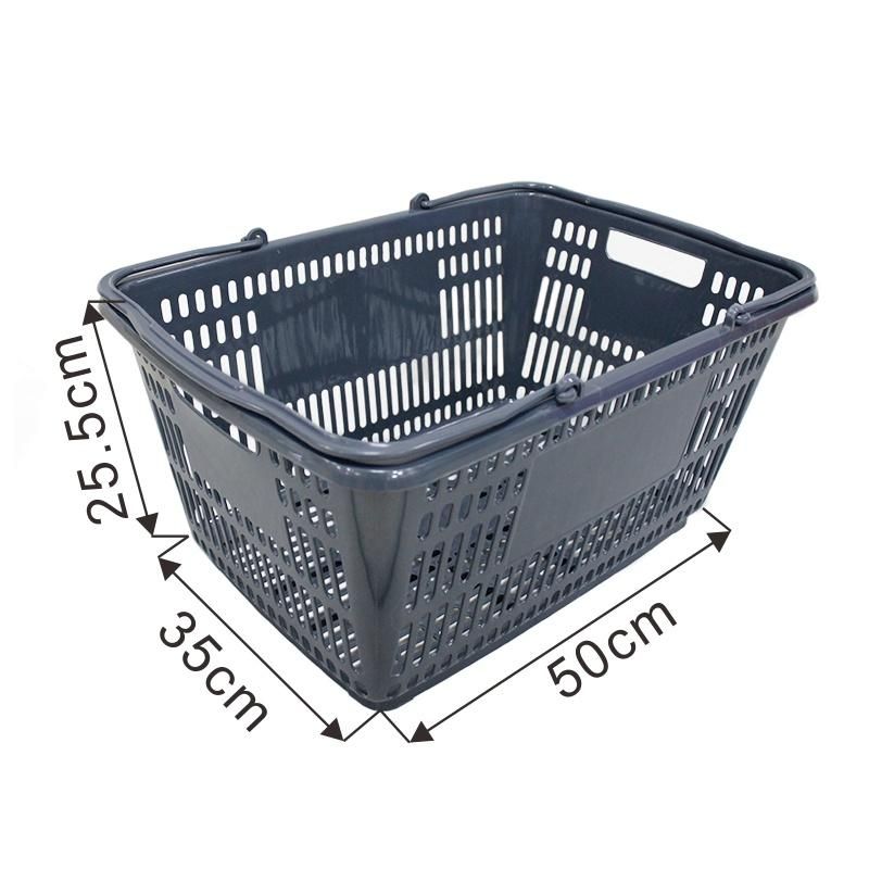 Plastic Shopping Basket with 2 Handles