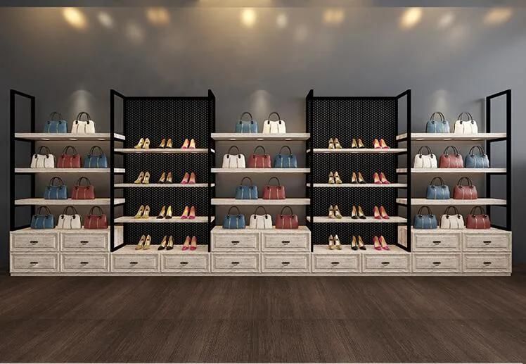 Cabinet with Glass Showcase Table Shoes Showroom Display Shoe Shop Decoration Ideas Names Footwear Shops