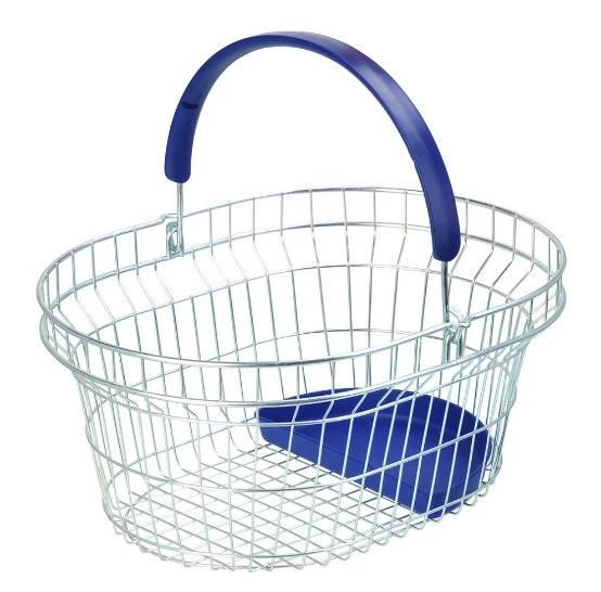 Supermarket Cosmetic Stores Metal Golden Wire Shopping Basket