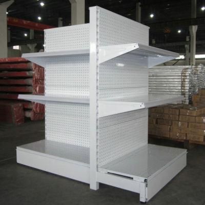 Plain Back Panel Commercial Gondola Display Stand Shelf