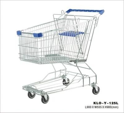 Supermarket Personal Steel Shopping Cart with Child Seats Made in China