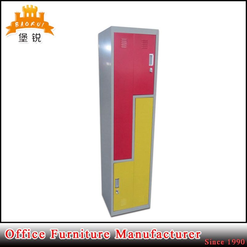 Double Color Fashion Z Shape 2 Doors Metal Locker