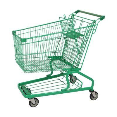 Hot Sale 150L German Green Coated Shopping Trolley Manufacturer
