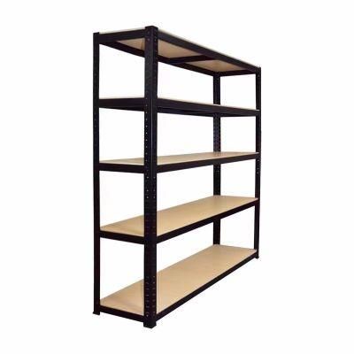 Adjustable Commodity Shelf Supporter Boltless Rocking Slotted Steel and Wood Shelves