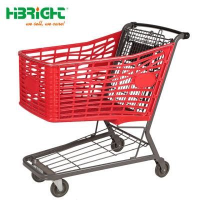Top Quality Collapsible Foldable Plastic Shopping Cart on Wheels