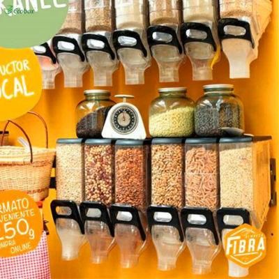 Supermarket Dry Food Dispenser Gravity Bin Wall Mounted Cereal Dispenser