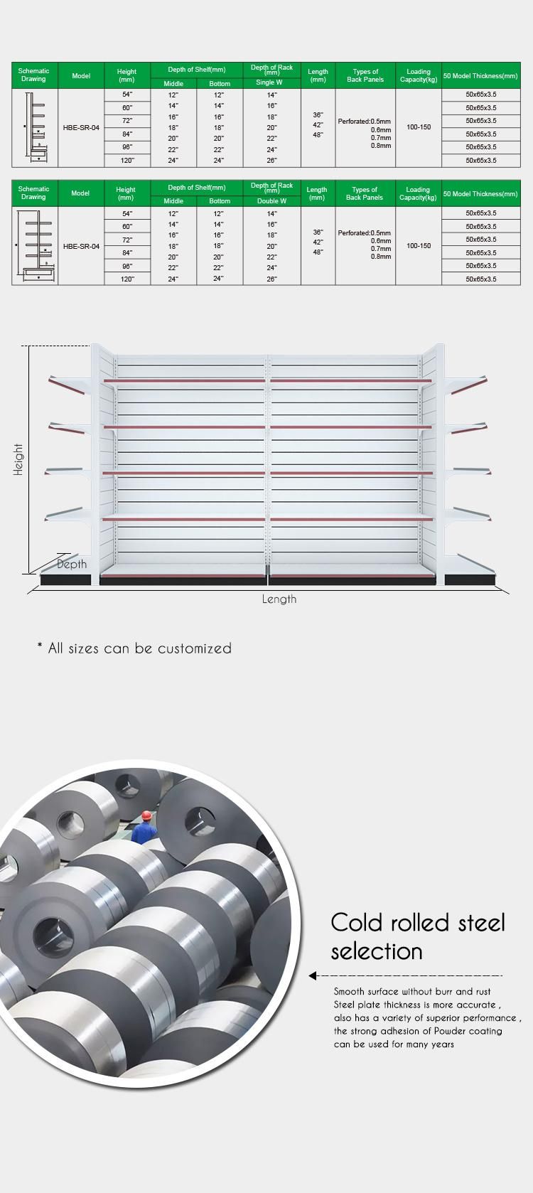 Good Price Grocery Store Display Racks Gondola Shelving Supermarket Shelf for Sale