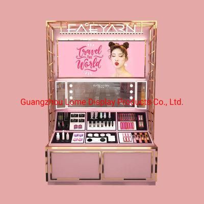 Makeup Counter Design Store Customize Cosmetic Kiosk Display Stand Shop Showcase