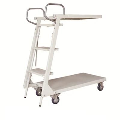 Affordable Safety Warehouse Stainless Steel Rolling Mobile Platform Ladder Truck