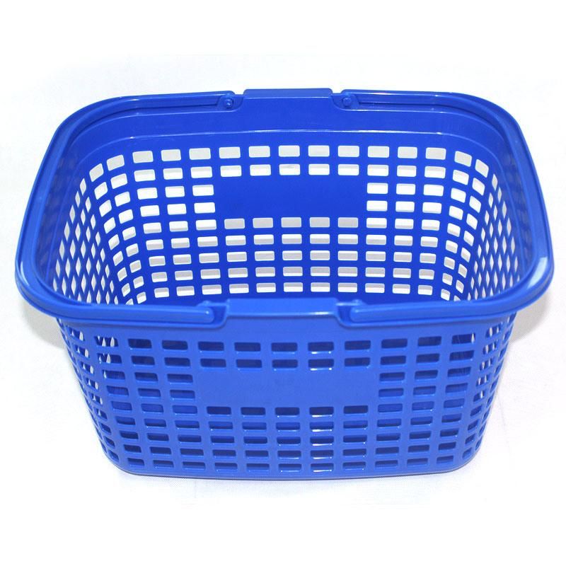Cheaper Plastic Supermarket Basket Japanese Hole Portable Hand Shopping Basket