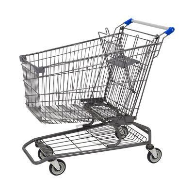 Wholesale Supermarket Shopping Metal 180L Trolley with Belt