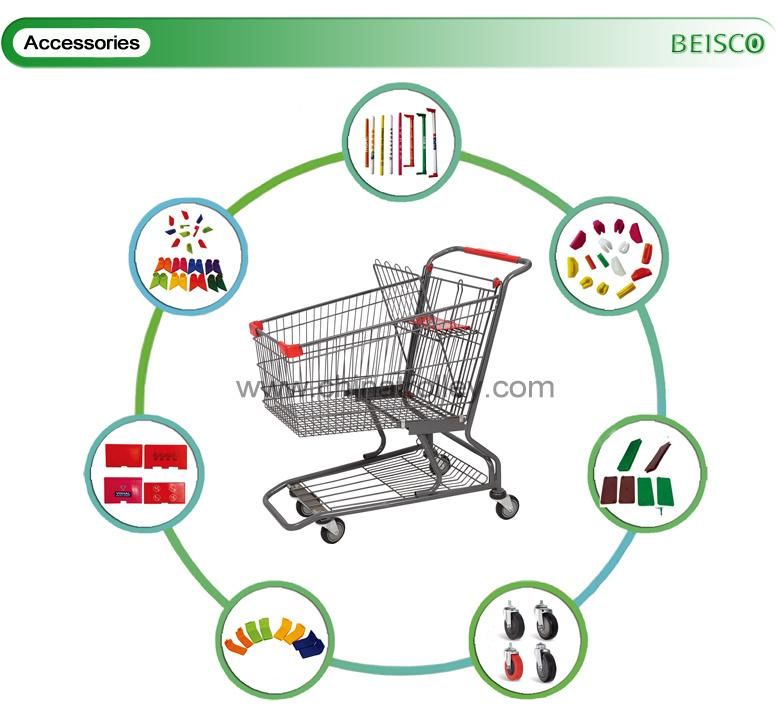 UK 4 Wheel Rolser Promotional Hand Push Shopping Trolley