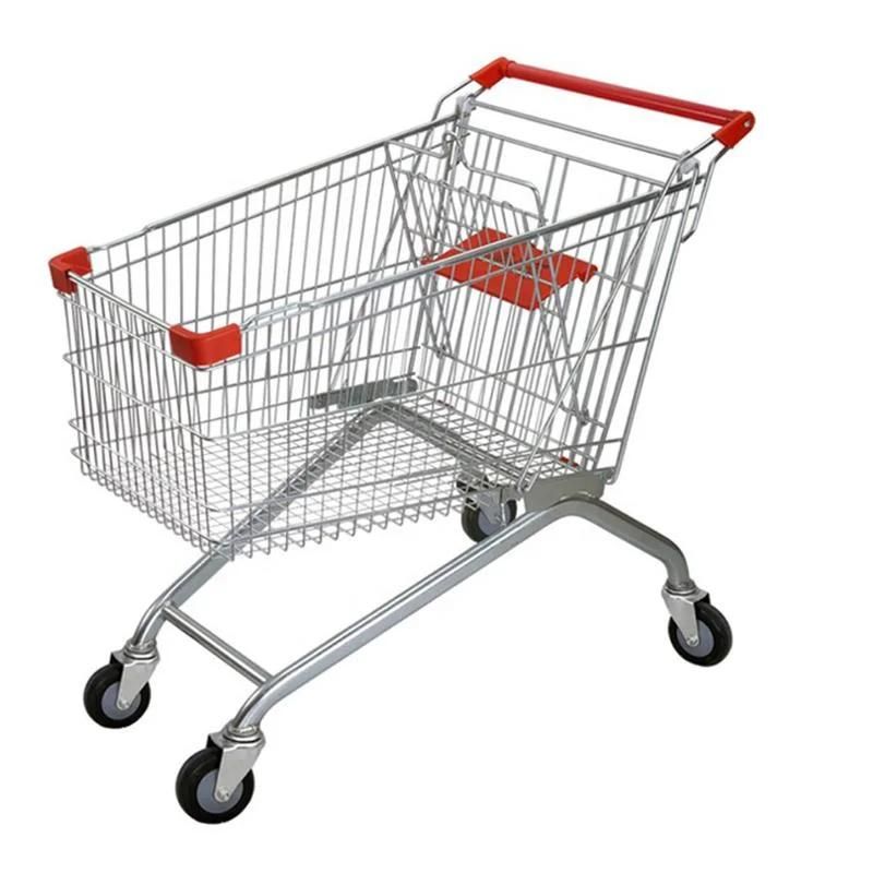 Foldable Wholesale European Style Plastic and Steel Shopping Trolley