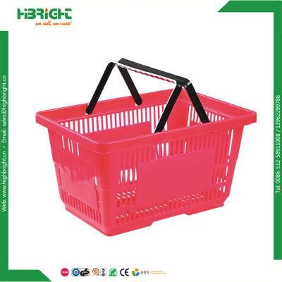 Two Handle Recycled Plastic Shopping Basket for Sale