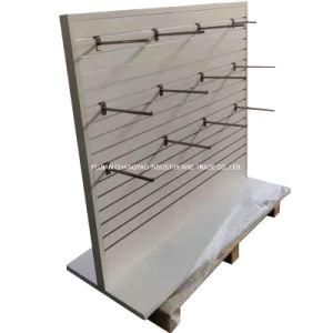 CY053-China Manufactured Customized Modern Designed Metal Frame Acrylic Wooden Supermarket Retail Display Rack