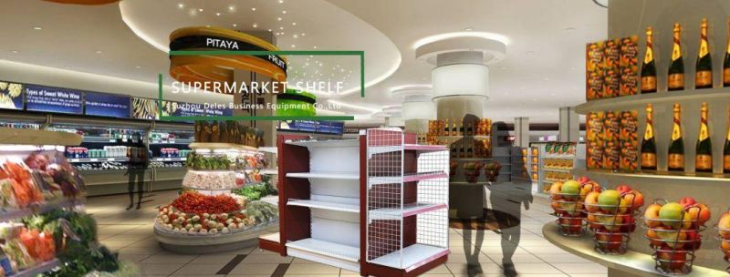 Newly Design Supermarket Wall Shelf with Ad Adviersing