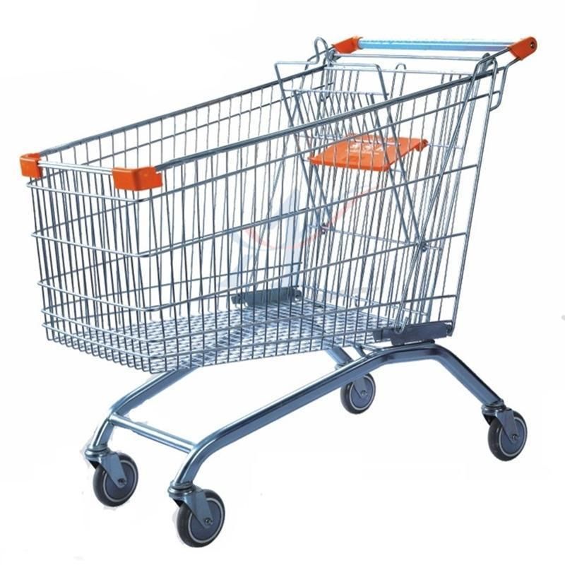 Supermarket Shopping Trolleys Wheeled Market Shopping Vegetable Carts Designs