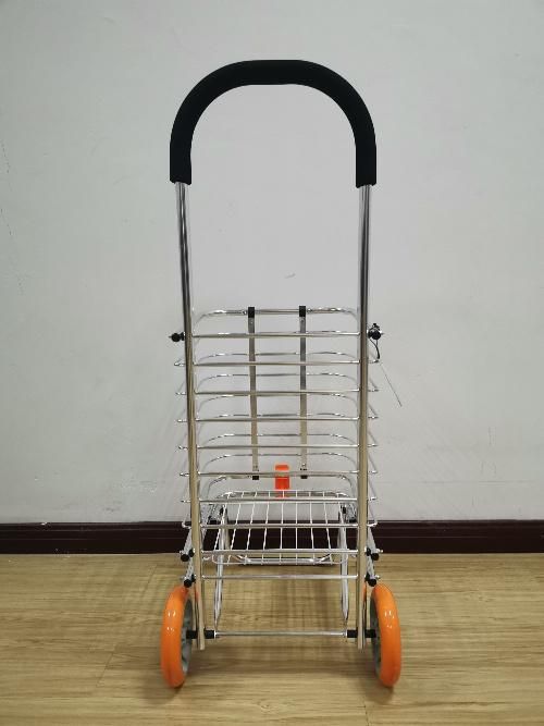 China Personal Farmers Market Folding Shopping Cart in Aluminum Alloy Material