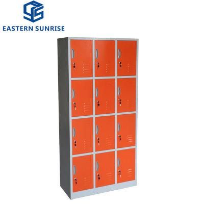 12 Door Compartments Steel Metal Storage Locker