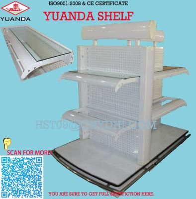 Luxury Supermarket Cosmetic Display Shelf with Glass Shelves