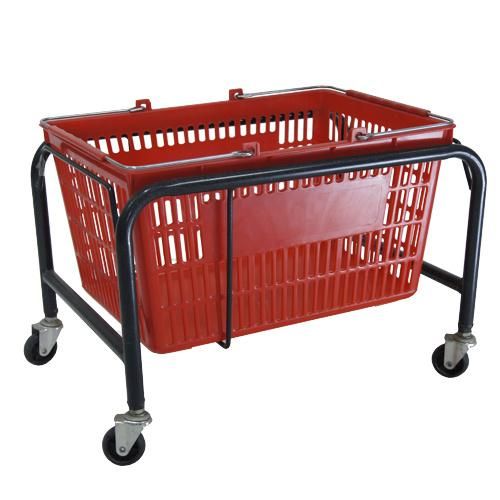Shopping Basket Stand Galvanized Baskets Shopping Basket Holder Wholesale for Supermarket with Wheels