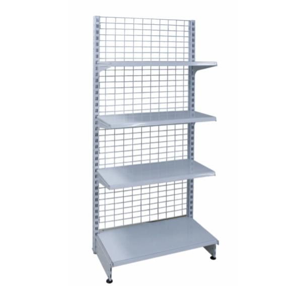 Single Sided Back Wire Supermarket Shelving Store Rack