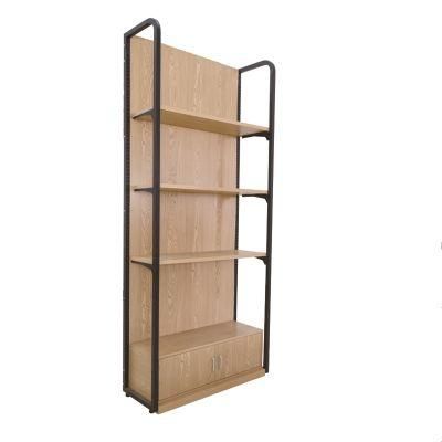 Single Side Wall Supermarket Wooden Display Shop Shelf