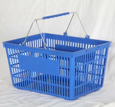 Electroplating Handle Large Flat Hand Shopping Basket