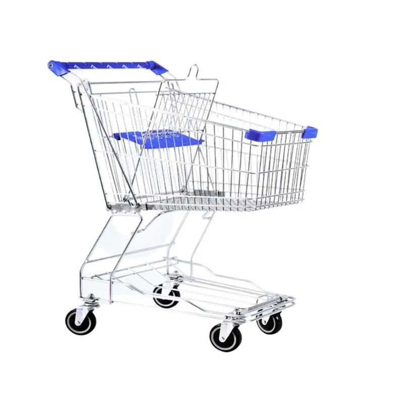 Supermarket Plastic Shopping Trolley Shopping Hand Trolley Size PP Mall Shopping Trolley