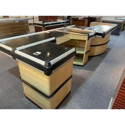 Supermarket Shop Automatic Retail Checkout Cashier Counter with Conveyor Belt