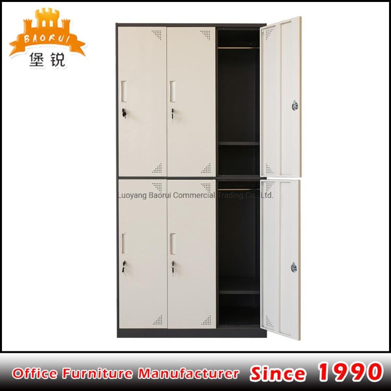 Funky Home Furniture Steel Almirah Designs 6 Door Metal Wardrobe