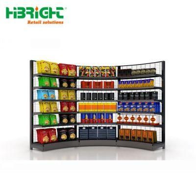 China Store Steel Shelves Supermarket Arc Display Gondola Shelving