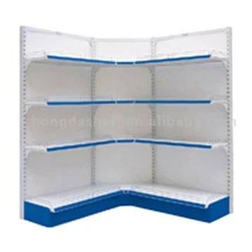 Double Sided Metal Supermarket Store Shelf